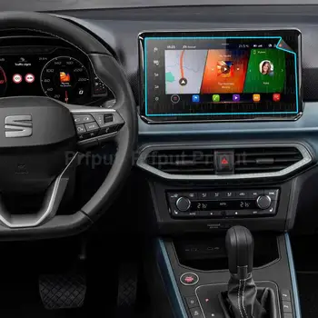 Защитная пленка для экрана из домашних животных для Seat Arona 2021 2022, 9,2-дюймовый автомобильный информационно-развлекательный GPS-навигационный дисплей, наклейка для автоматической защиты Изображение