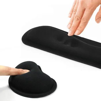 Игровой Коврик для мыши Comfort 3D Подставка для запястий Силикагелевая подушка для рук Memory Cotton Foam Эргономичный Коврик для мыши для компьютерных игр Изображение
