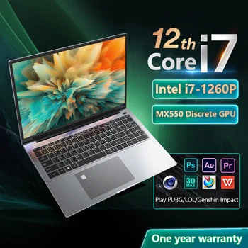 игровой ноутбук 12-го поколения Intel Core i7 1260P NVIDIA MX550 4G Ультрабук 16 