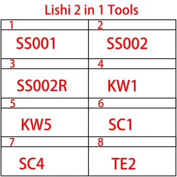 Инструмент для ремонта AM5 R52 KW1 M1/M2 SC20 BE2-6 BE2-7 SS001 SS002 pro SS002R для инструмента Lishi 2 В 1 Изображение