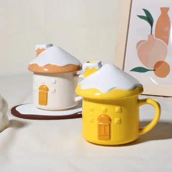 Керамическая чашка, Креативная Кружка для Снежного Домика, Индивидуальность Милой Девушки, Керамическая Чашка, Креативная Чашка для Воды Изображение