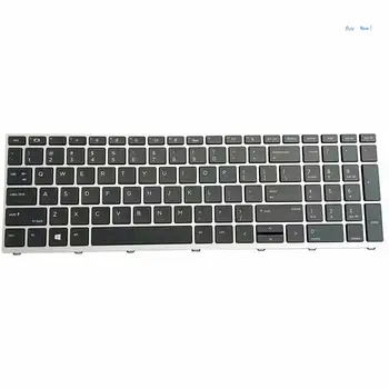 Клавиатура американской версии для hp pro book 650 G5 L00739-001 450 G5 455 G5 470 G5 650 G4 Клавиатуры в серебристой рамке с подсветкой Изображение