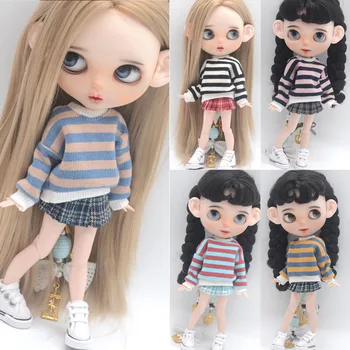 Комплект одежды для куклы из трех предметов, модный свитер, аксессуары для кукол Blyth Azone OB22 OB24 Изображение