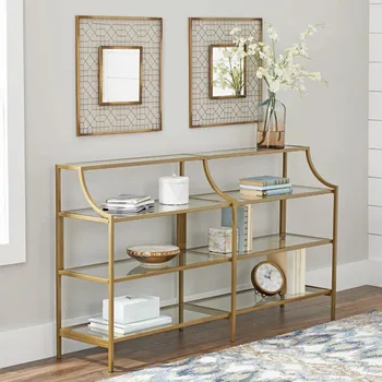 Консольный столик Better Homes & Gardens Nola, стол для гостиной с золотой отделкой Изображение