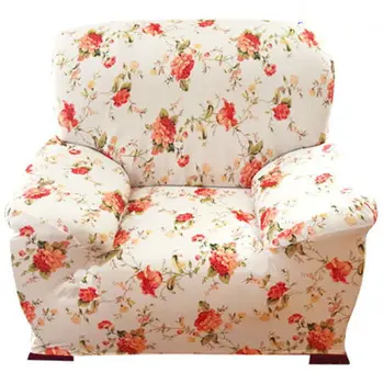 Корейский стиль деревенский чехол для дивана с цветочным принтом элегантные секционные чехлы для диванов украшение дома качественная большая эластичная ткань чехол для дивана Изображение