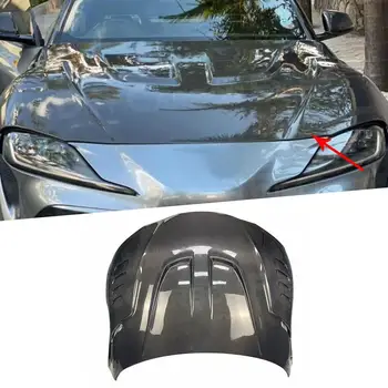 Крышка капота двигателя автомобиля из углеродного волокна Аксессуары для Toyota Supra A90 Капот из стекловолокна Отделка капота Обвес Изображение
