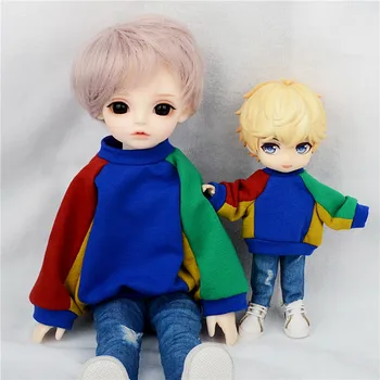 Кукольная одежда, соответствующий цвету свитер, топ для куклы BJD 1/6 1/12 Gsc OB11, одежда, подарки для девочек, игрушки, аксессуары для кукол Изображение