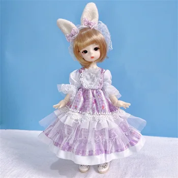 Летний стиль 28 см Одежда для куклы Принцессы 1/6 Аксессуары для куклы Bjd Юбка и головной убор, игрушки для девочек Изображение