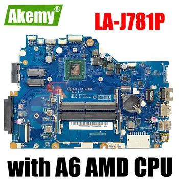 Материнская плата LA-J781P для ноутбука Lenovo E41-45 материнская плата с процессором AMD A6 100% тест В порядке оригинал Изображение