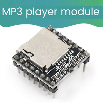 Мини-модуль MP3-плеера TF-карта U-диск Мини-аудио голосовой модуль Черная плата MP3 аудио плата декодирования голоса для Arduino Изображение