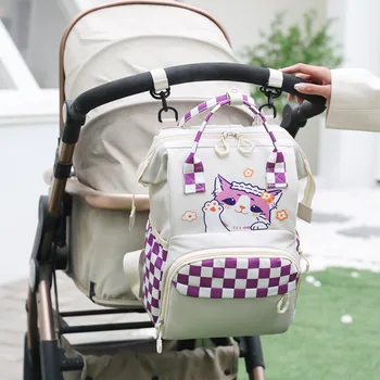 Модная сумка для подгузников, Рюкзак, коляска, детские сумки для мамы, Сумка для подгузников, пакеты для беременных, Дорожные принадлежности для беременных женщин Изображение