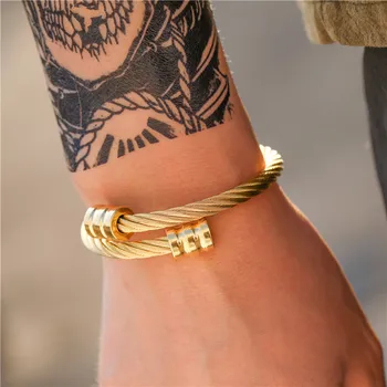 Модный Ретро-браслет с геометрическим рисунком из золота 999 пробы, браслет для мужчин, Братская свадьба, Годовщина помолвки, настоящие браслеты из золота 18 карат Изображение