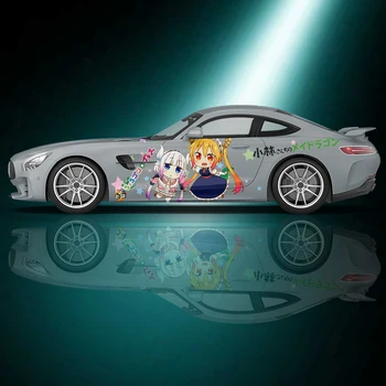 Наклейка Miss Kobayashi's Dragon Maid на боковую сторону автомобиля, наклейка с изображением гоночной боли, наклейка с модификацией автомобиля, наклейка с надписью Изображение