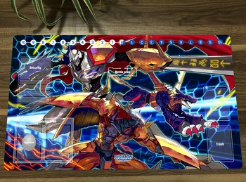 Настольная Игра Digimon Duel Playmat Omegamon Коврик Для Карточной Игры DTCG CCG Коврик Для Мыши TCG Настольный Игровой Коврик Бесплатная Сумка Изображение
