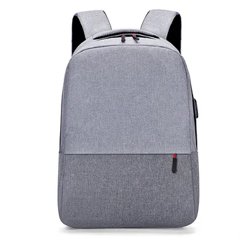 Новая сумка через плечо, модный простой повседневный рюкзак в тон, легкая сумка для компьютера большой емкости для поездок на работу Изображение
