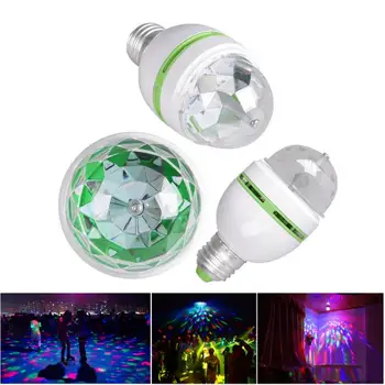 Новые Светодиодные Сценические Огни Вращающийся Волшебный Шар Огни Мини RGB Проекционная Лампа Вечерние DJ Disco Ball Light Indoor Club Effect Лампы Изображение