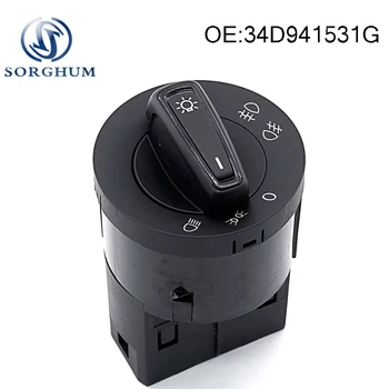 Новый Черный Автоматический выключатель противотуманных фар 34D941531G для Audi VW для Santana Изображение