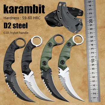 Охотничьи Ножи Для Выживания с Фиксированным Лезвием Outdoor Utility Csgo Karambit Knife Тактический Инструмент EDC Для Самообороны Изображение