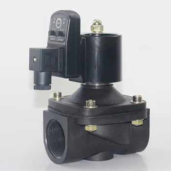 Пластиковый автоматический электронный дренаж ГРМ AC220V IP65, выпускной электромагнитный клапан, нормально закрытый тип, DN15 DN20 DN25 DN32 DN40 Изображение