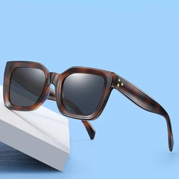 Поляризованные солнцезащитные очки TR90, мужские брендовые дизайнерские солнцезащитные очки Оверсайз, Женские винтажные солнцезащитные очки больших квадратных размеров, Женские белые оттенки Изображение