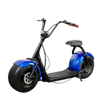 портативная литиевая батарея толстая шина дисковый тормоз citycoco электрический скутер колесо мопеда patinete electrico взрослый электрический e scooter Изображение