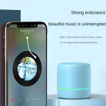 Портативный красочный беспроводной Bluetooth Smart Voice Небольшой Дополнительный бас Настольный Мини-стерео Большой громкости Изображение