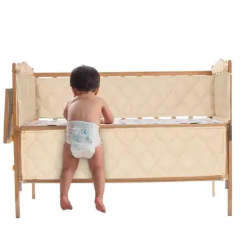 Поручень для кровати для малышей, легко устанавливаемый, поручни для кровати и ограждения для поручней Набор из 4 защитных боковых ограждений для детей и младенцев Изображение