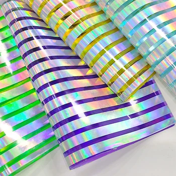 Прозрачная ткань ПВХ, Переливающийся Голографический лазер, Радужный Блестящий Винил, Сумка для изготовления сережек-Бантиков 
