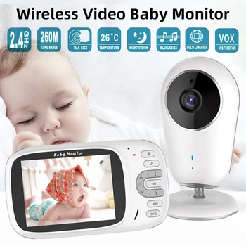 Радионяня VB609 3,2-Дюймовый Беспроводной Babyphone 2-полосный аудио Ночного видения Наблюдения Безопасности Bebe Камера Монитор Сердцебиения ребенка Изображение