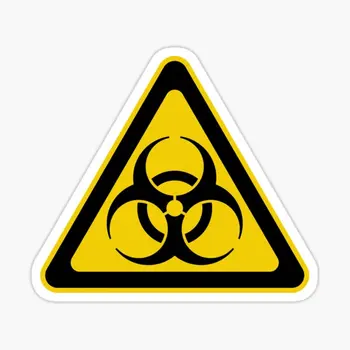 Символ Биологической опасности Предупреждающий Знак Желтый 5ШТ Автомобильные Наклейки для Детского Ноутбука Забавный Фон Окна Автомобиля Бутылки С Водой Багаж Изображение