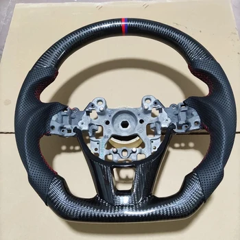 Спортивное универсальное автомобильное рулевое колесо из настоящего углеродного волокна, пригодное для Mazda (по индивидуальному заказу) Изображение