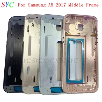 Средняя рамка Центральная крышка корпуса Samsung A5 2017 A520 Телефон Металлическая ЖК рамка Запчасти для Ремонта Изображение