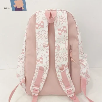 Стильный рюкзак с рисунком в стиле Харадзюку, школьная сумка для студентов, школьная сумка для ноутбука, сумки для книг, Дорожный рюкзак Изображение