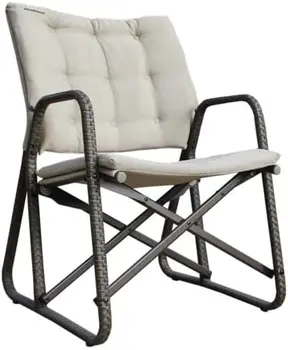 Стул, портативный складной уличный стул с поясничной поддержкой, отлично подходит для мебели во внутреннем дворике, на балконе, в кемпинге и на лужайке, одноместный Изображение