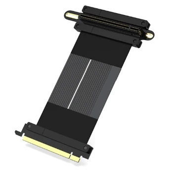 Удлинитель видеокарты PCI-E 4.0 16X, 90-градусный кабель для видеокарты, кабель-адаптер для видеокарты PCIE X16 Изображение
