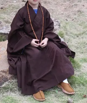 УНИСЕКС Дети буддизм монахи robelay костюмы для медитации детские боевые искусства haiqinggown высотой 100 ~ 150 см Изображение