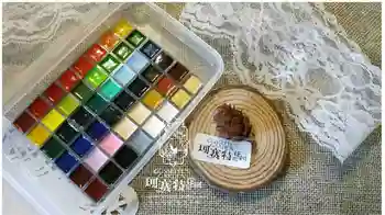 Японская оригинальная акварельная краска kuretake yancai 36/48 цветов 0,4 мл в упаковке acuarela painting китайская живопись Изображение